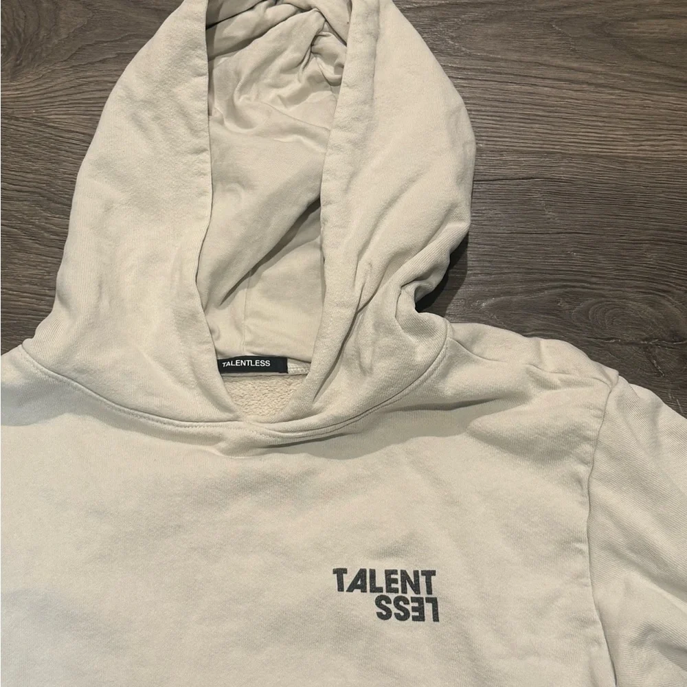 Cream Unisex Talentless hoodie - Picture 2 of 5